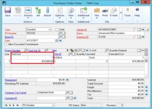 Correct purchase order price in Dynamics GP