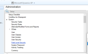 Field Level Security in Dynamics GP