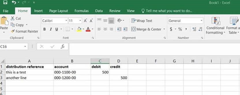 Excel Journal Entry Dynamics GP