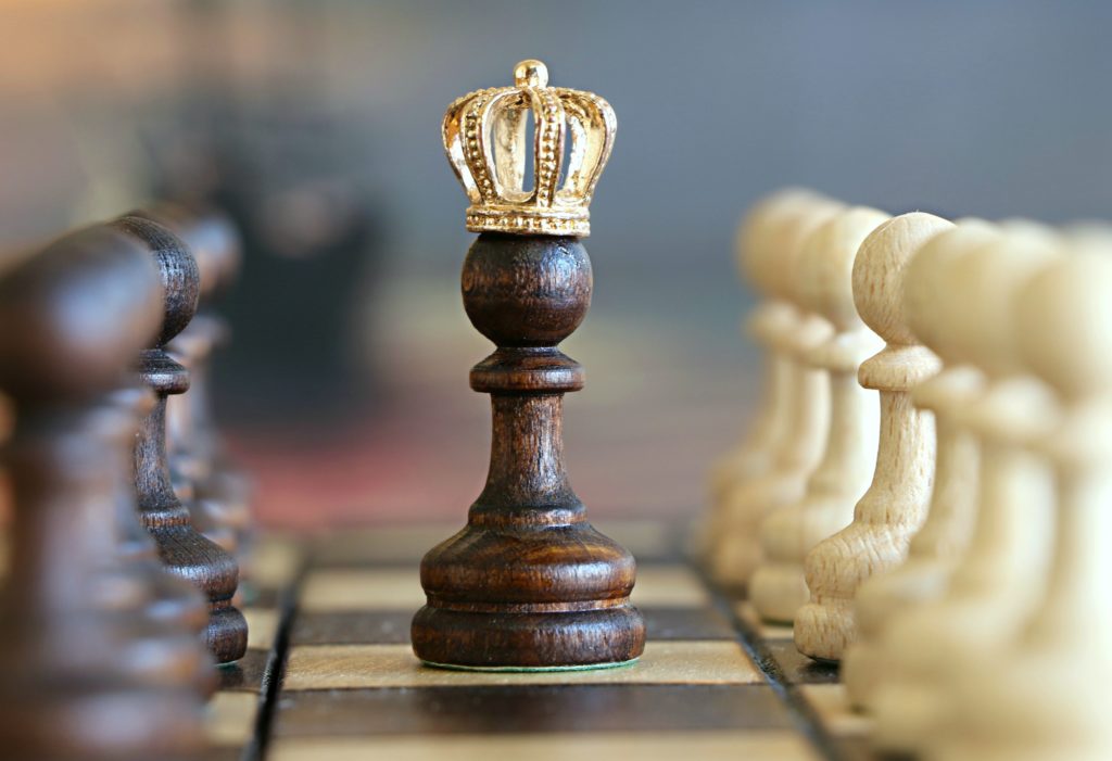 Crown on a chess piece
