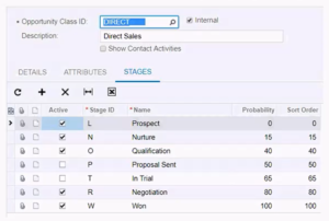 Opportunity tracking in Acumatica