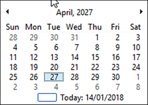 Date overview in Dynamics GP