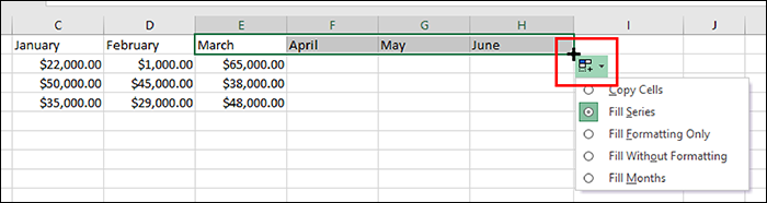 Microsoft Excel Auto Fill Pattern