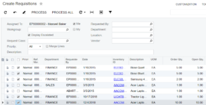 Tracking Purchases in Acumatica