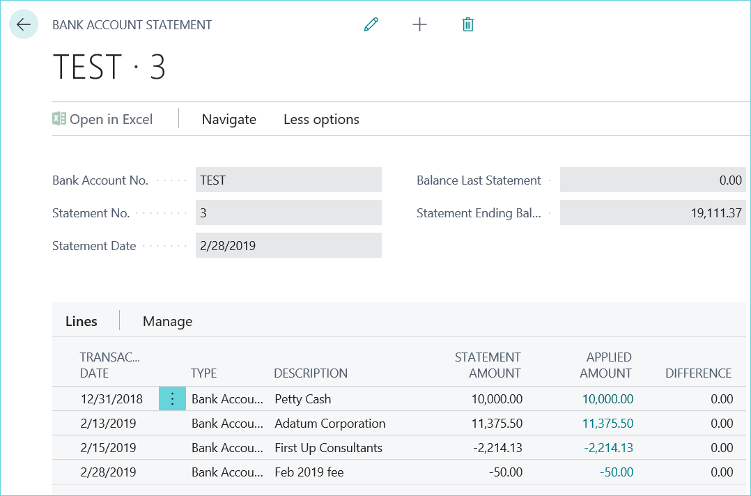 Bank Reconciliation in Dynamics 365