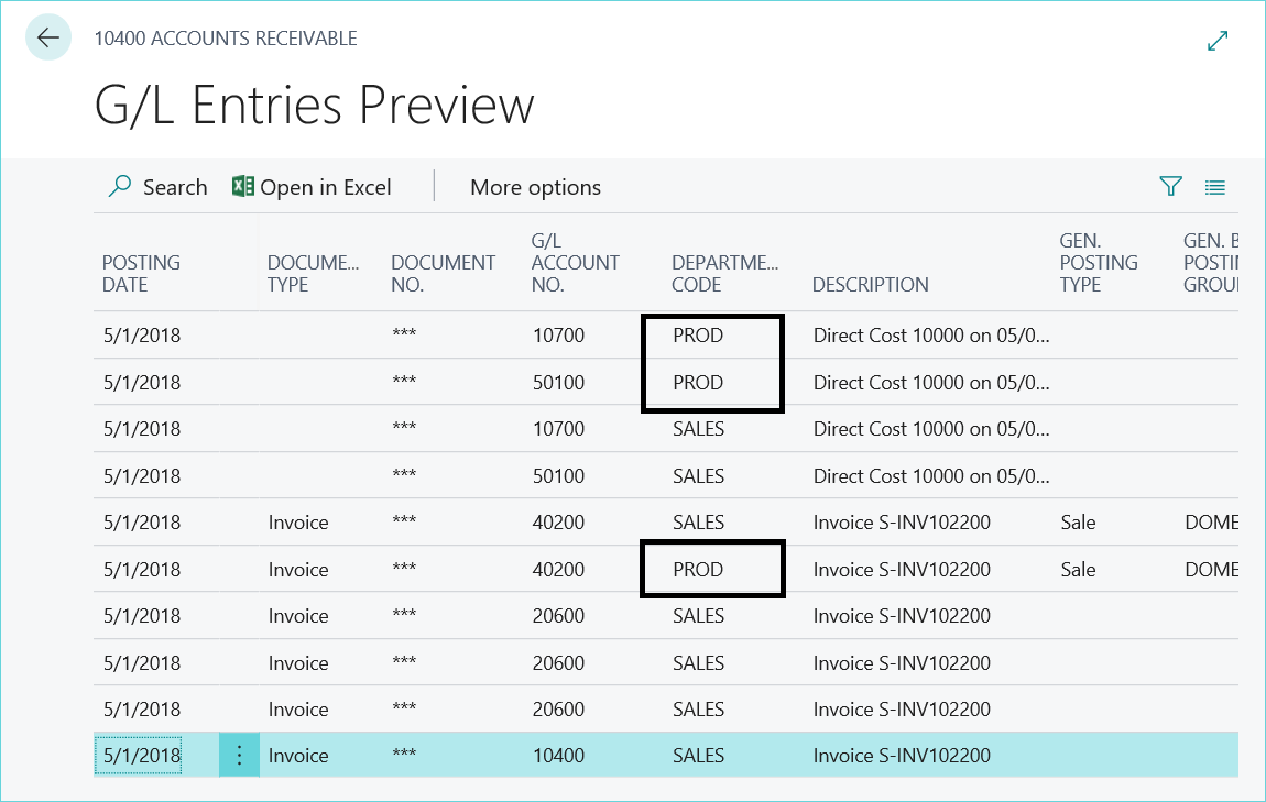 Dynamics 365 Account Schedules with Dimensions