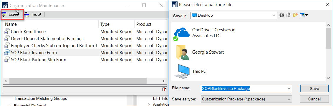 Word Template in Dynamics GP