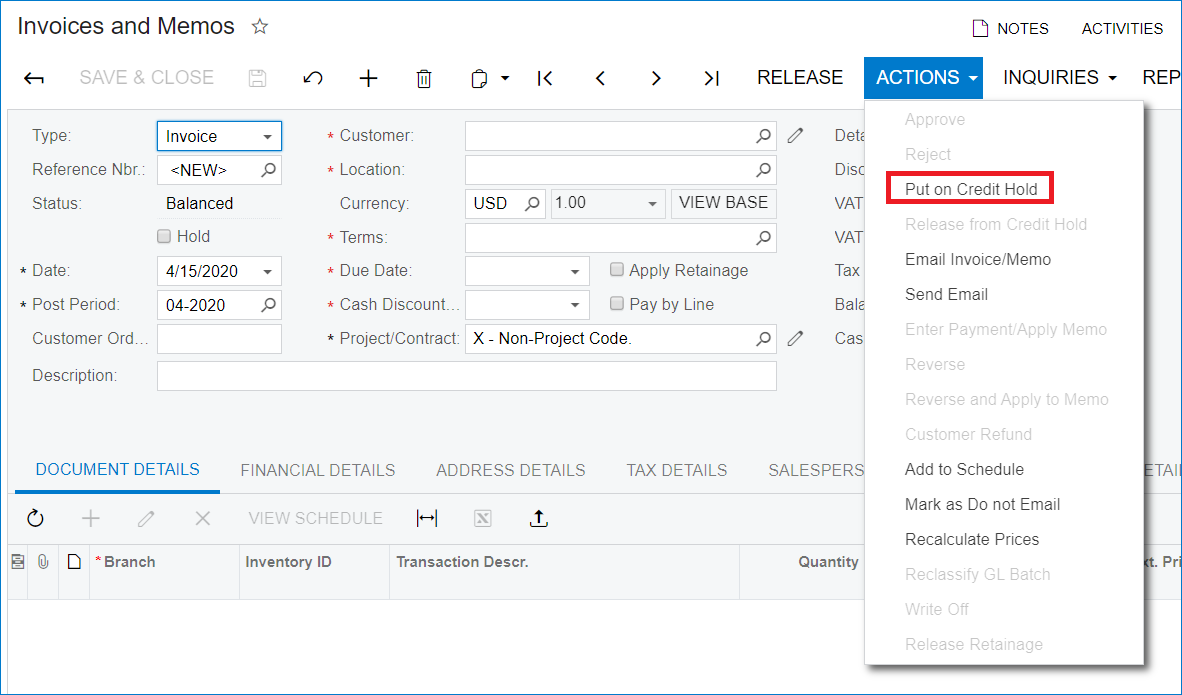 Acumatica 2020 R1 New Features