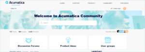 Acumatica Customer Community Website