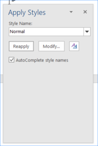 Styles in Word