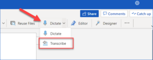 Transcribe Audio Files in Word