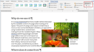 Arranging Images in Microsoft Word